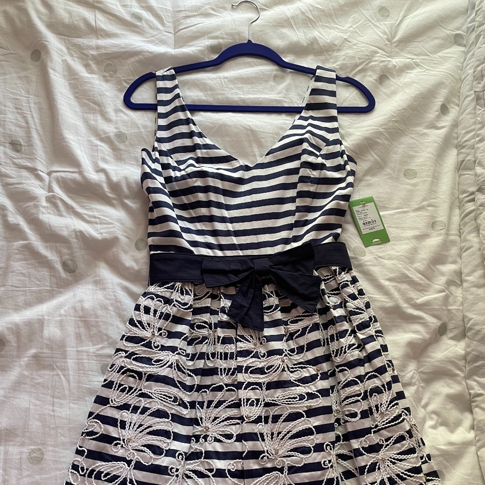 Roswell Dress Lilly Pulitzer - Navy/white